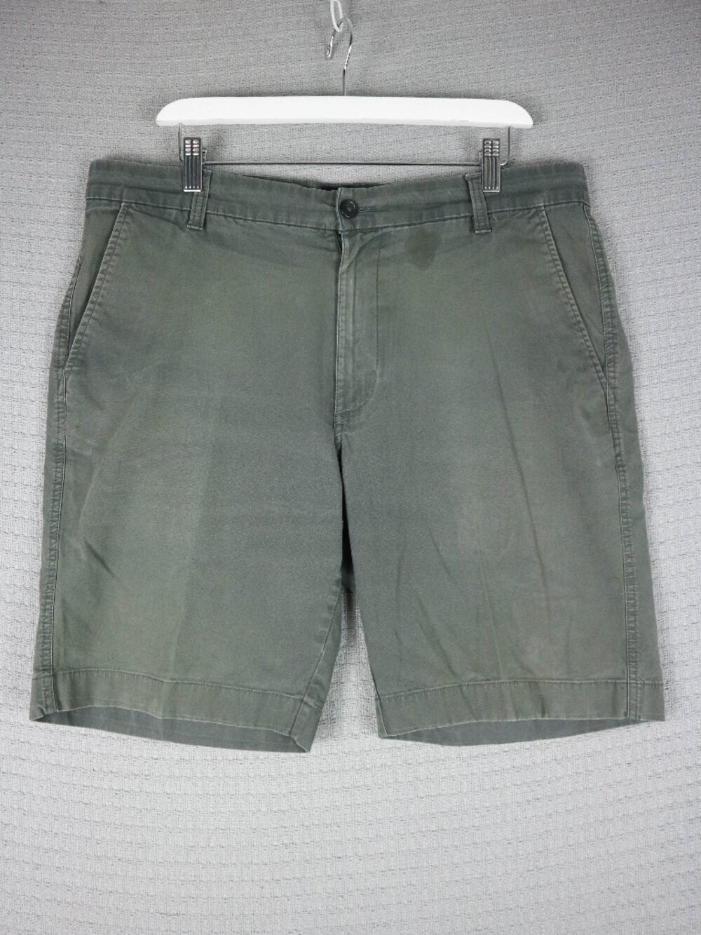 Chaps Ralph Lauren Men Faded Khaki Cotton Shorts 34W Stretch